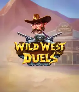  Immerse yourself in the wild world of "Wild West Duels" by Pragmatic Play, featuring a gritty gunslinger ready for a showdown. The image displays a stern cowboy with crossed pistols, framed by a desert backdrop. His sharp gaze and authentic attire highlight the theme of the Old West. The game's title is prominently featured in a rustic font, adding to the action-packed theme. 