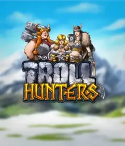 Step into the world of "Troll Hunters," where bold Viking warriors prepare to take on their foes. The logo shows a male and female Viking, armed and ready, set against a frosty mountainous backdrop. They exude strength and courage, capturing the spirit of the game's adventurous theme.